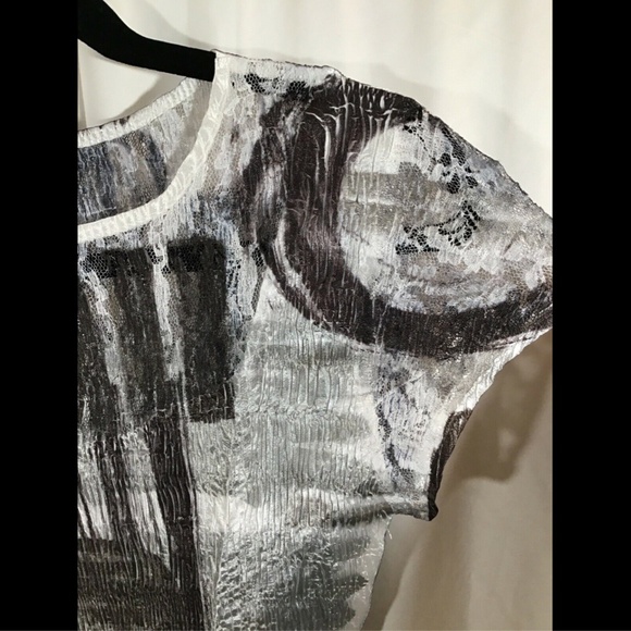 NEW KOMAROV Cap Sleeve Keyhole Fit & Flare Dress in Magpie [SZ Medium‎ ] - Picture 5 of 8